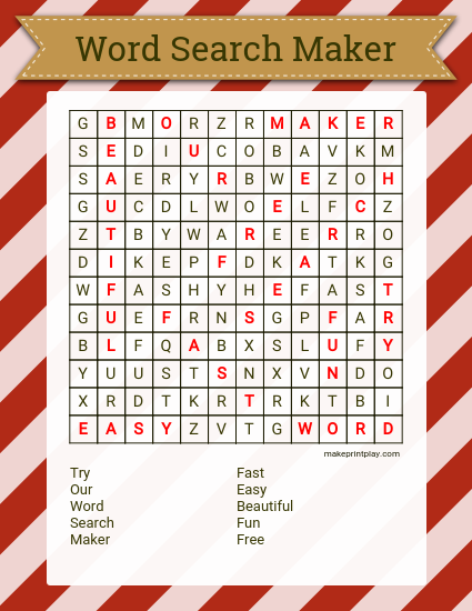 free word search maker to print